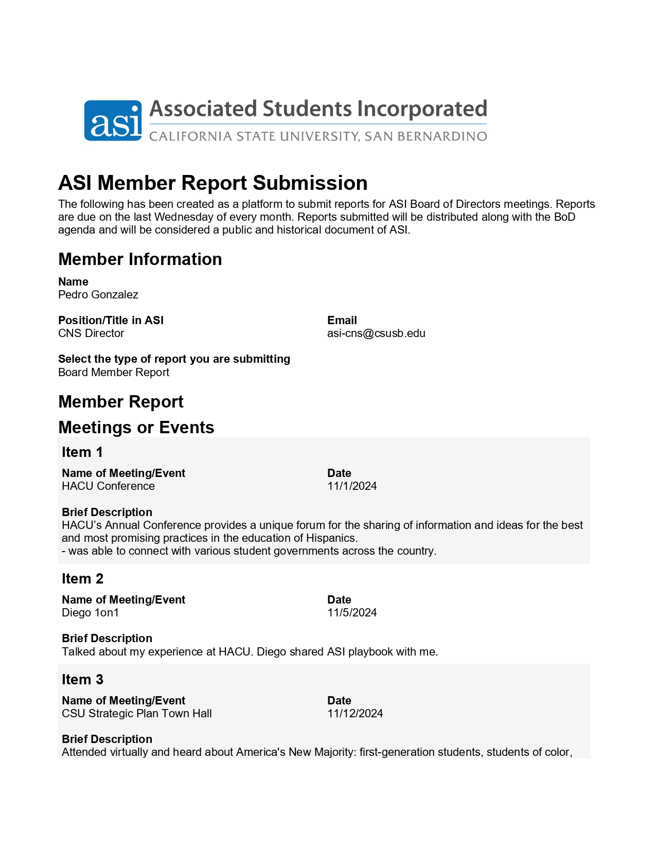 November Board report page 1