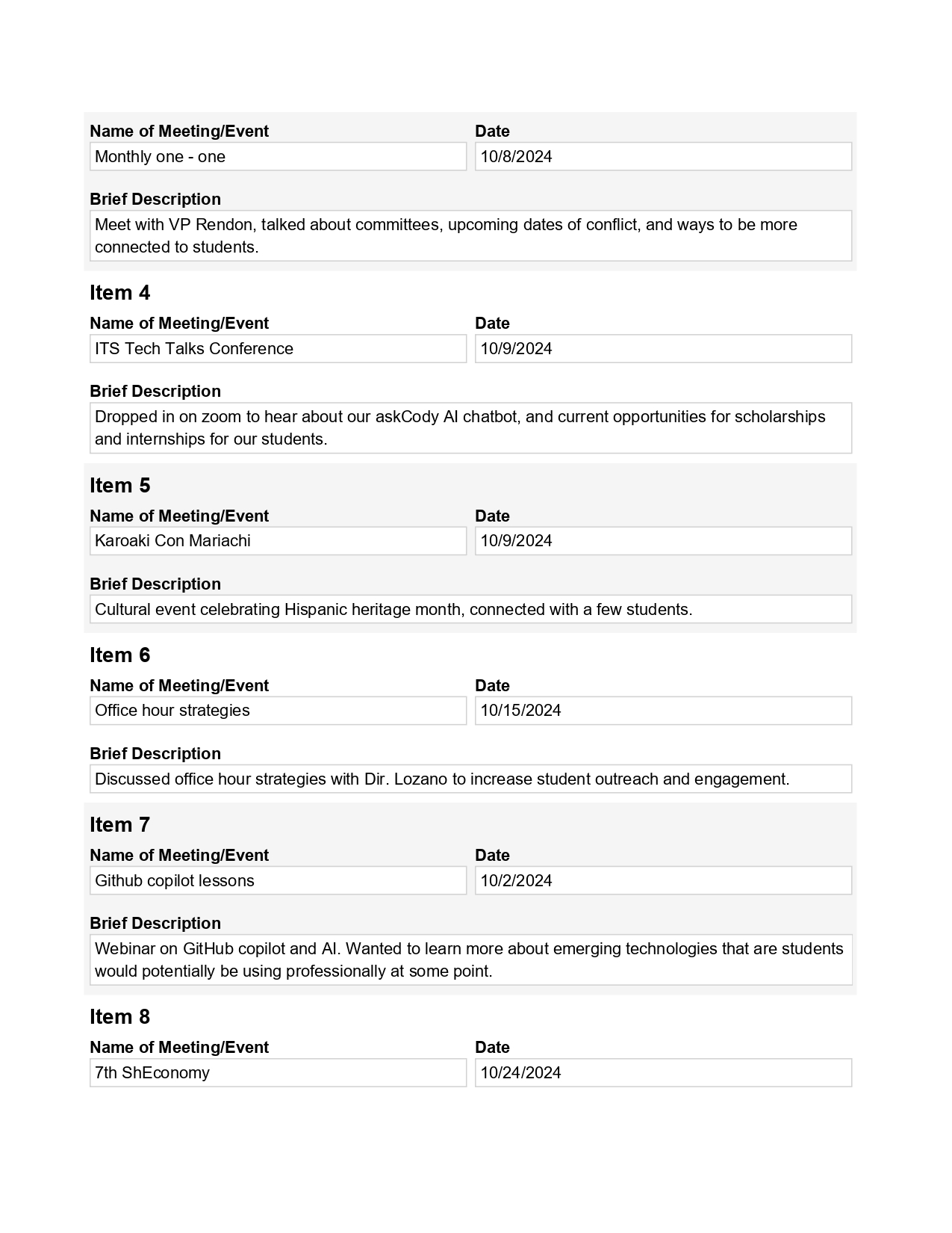 October Board report page 2