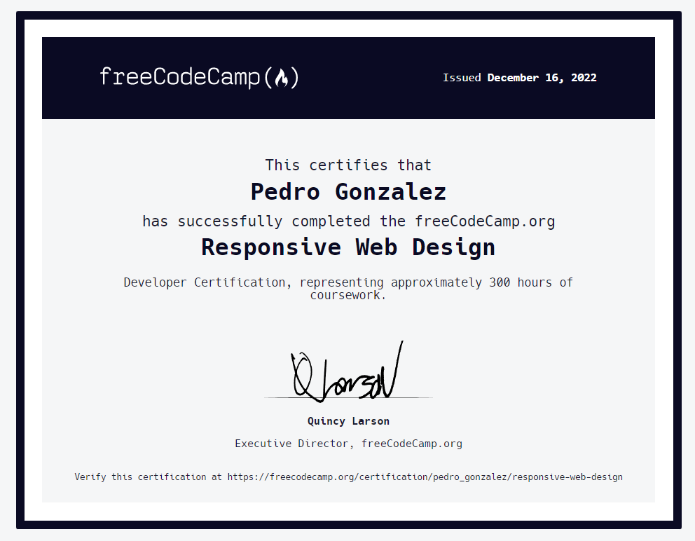 free code camp responsive web design certification